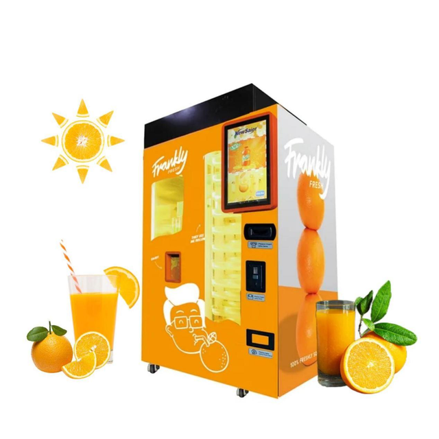 Brenu Automatic Fresh Orange Juice Vending Machine, Smart Fruit Juice Dispenser with GCash Maya Payment System, CE