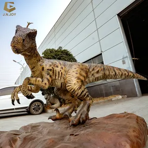 AD-55 tema parkı su geçirmez 3d Animatronic Velociraptor mekanik dinozor modeli