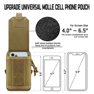 Borsa Personalizzata per Attrezzatura Outdoor, Tasca Tattica per Telefono, Borsa da Cintura Impermeabile EDC con Taglio Laser MOLLE per Campeggio, Arrampicata e Allenamento - Product Image 4