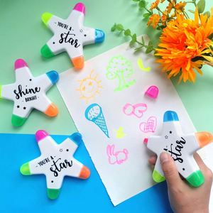 Bolígrafo Fluorescente 5 en 1 con Forma de Estrella de Cinco Puntas, con Logotipo Personalizado, Impresión UV y Diseño Portátil, Regalo Promocional - Product Image 5