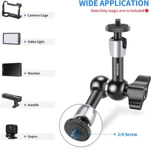 NEEWER Bras articulé à friction réglable de 15 cm avec vis 1/4'' aux deux extrémités, compatible avec les cages <span class=keywords><strong>SmallRig</strong></span>, les flashs, les éclairages LED, les micros et les moniteurs - Product Image 3