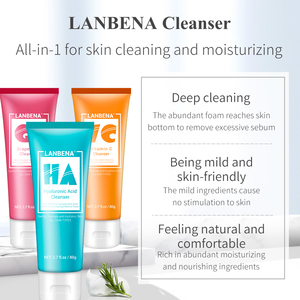 LANBENA Crème Nettoyante Visage Naturelle aux Pépins de Raisin Acide Hyaluronique Nettoyant Facial Vitamine C Éclaircissant Anti-Rides Sans Produits Chimiques Pour Tous Types de Peau - Product Image 2