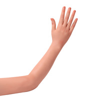 Guantes de mano para mujer con textura de piel altamente simulada, cubierta de brazo tipo prótesis para cicatrices, disfraz de crossdresser, cubierta para cicatrices de cosplay
