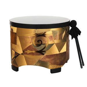 Ensemble de tambours de sol en bois de 8/10/14 pouces avec baguettes, tambours à main en bois, instruments de musique Orff pour enfants, instruments de percussion - Product Image 4
