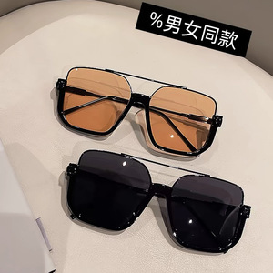 <b>Large</b> <b>Frame</b> Black Sunglasses For Women UV400 Protection Type 3 Sunshades Quadrilateral Design Street Style Fashion - Product Image 5