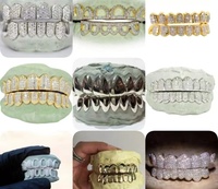 Grillz personnalisés Hip Hop Top Punk Iced Out VVS Moissanite pour dents, ensemble en argent sterling 925, bijoux unisexe pour rappeur