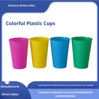 Vente directe d'usine, gobelet en plastique à large ouverture, personnalisable, écologique, inodore, durable, de qualité alimentaire, pour boissons