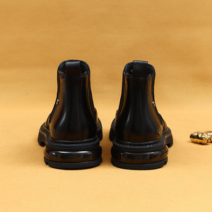 Zapatos de Vestir de Invierno para Hombre, de Cuero Negro de Alta Calidad, Casuales de Negocios, con Suela Gruesa, Cálidos y Cómodos - Product Image 5