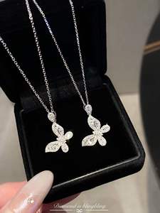 Xinfly 2026 Nuevo Colgante de Mariposa de Lujo en Oro de 18K con Diamantes Naturales, Joyería Fina de Moda para Mujer, Colgante para Bodas y Fiestas - Product Image 2
