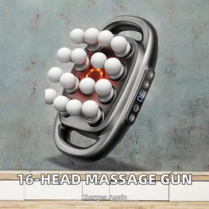 <span class=keywords><strong>Pistolet</strong></span> de <span class=keywords><strong>massage</strong></span> vibrant professionnel à 16 têtes, 20 vitesses, 9 modes, pour soulagement musculaire profond, rechargeable, corps entier - Product Image 3