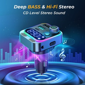 Auto Fm Zender Auto <span class=keywords><strong>Bluetooth</strong></span> Mp3 Muziekspeler Pd 20W Mobiele Telefoon Snel Opladen Qc3.0 Auto Telefoon Oplader - Product Image 2