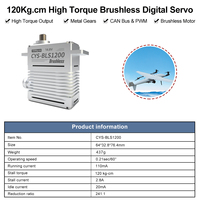 Dual Signal CAN PWM Communication Servo CYS-BLS1200 120kg IP67 Waterproof All Aluminum Automation DIY Parts