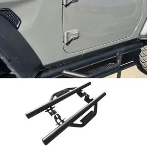 บอร์ดเหล็กพิมพ์สองประตู NERF สีดำพื้นผิ<span class=keywords><strong>ว</strong></span>เหล็กสำหรับงานหนักสำหรับ JEEP Wrangler JK JL 2007-2024 - Product Image 2