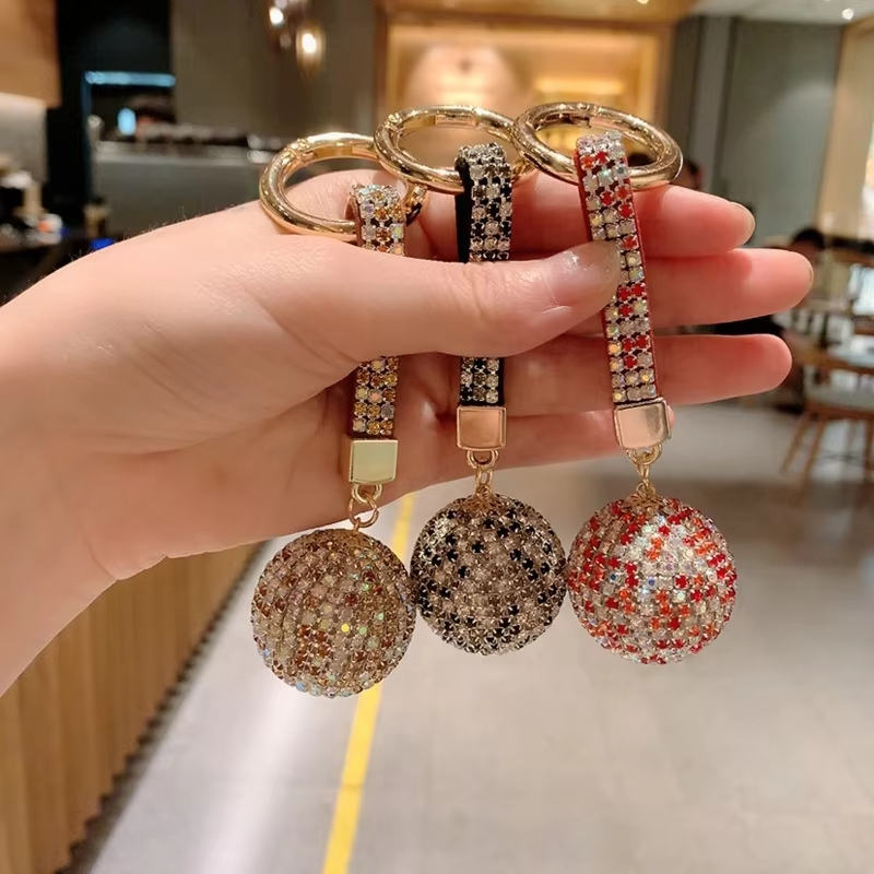 Luxury Crystal Ball Keychain Multiple Colors