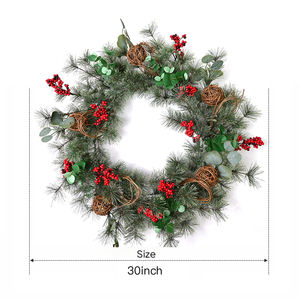 New Product Customized Luxury <b>Christmas</b> <b>Garland</b> Artificial <b>Wreath</b> Home Decoration Eco-Friendly Pvc <b>Wreath</b> - Product Image 2