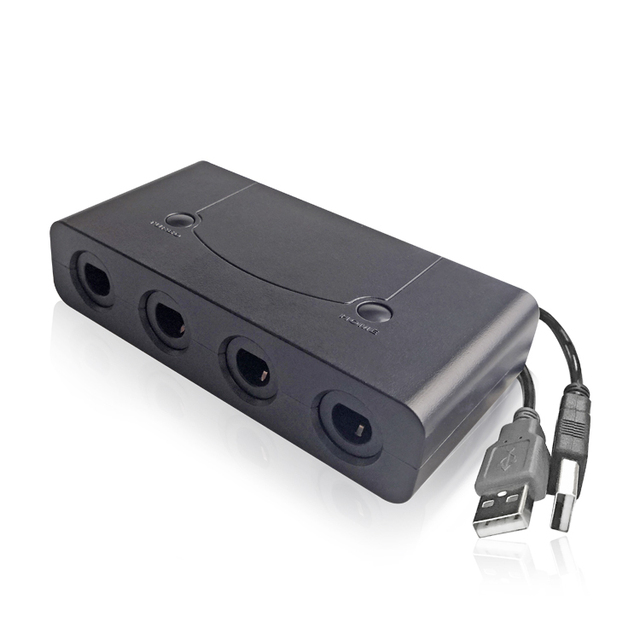 GameCube Controller Adapter for Wii U, PC USB and , 4 Port