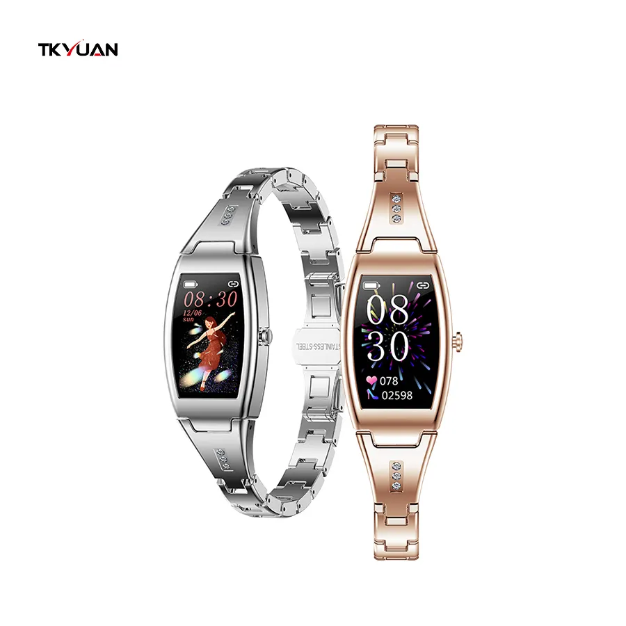 TKYUAN Health Heart Rate Monitoring Luxury Lady Smart Bracelet Smart Watch Sport Round Waterproof Women Ladies Smart Watch