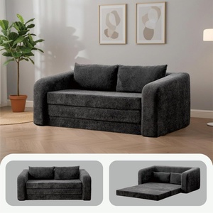 Nouveau canapé-lit moderne et confortable avec accoudoirs et dossier, convertible en matelas sans ossature, pour salon ou chambre d'amis - Product Image 2