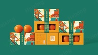 Boîte à maïs et fruits carrée rigide en carton ondulé recyclé écologique avec gaufrage et impression de logo personnalisé quadricolore – Vente en gros