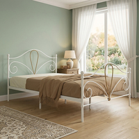 Elegantes Metallbett mit Goldfarbenem Tropfenakzent, Verstellbar, Platzsparend, Robuste Lattenrostunterstützung, Maßanfertigung, Hotelnutzung Uetco