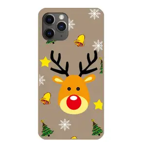 Yeni noel trend darbeye silikon telefon Iphone için kılıf 13 Pro Max cep telefonu muhafaza Iphone 12 kapak Fundas kabuk