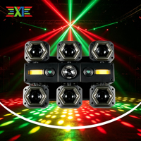 Projecteur de scène Six-Masted Pirate Ship avec laser rouge/vert, LED RGBW, DMX512, 120W pour bar, club, mariage, spectacle en direct