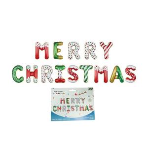 Suministros de Decoración Navideña, Adornos, Artículos, Globo de Mylar, Globo de Papel de Aluminio, Letras de Feliz Navidad, Juego de Decoración para Fiestas y Eventos - Product Image 2