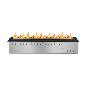 Cheminée électrique à bioéthanol intelligente avec brûleur automatique de 60 pouces, télécommande, 150 cm - Product Image 4