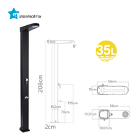 STARMATRIX Ss0900 Douche solaire extérieure pour jardin et piscine Solardusche écologique pour une expérience confortable
