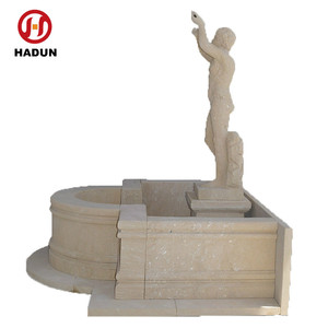 Fuente de Agua de Mármol para Jardín <span class=keywords><strong>con</strong></span> Estatua de Mujer y Pez en Venta - Product Image 5