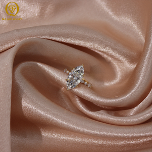Bague de mariage classique pour femme, très vendue, avec diamant de laboratoire taille marquise et certificat IGI, or 18 carats, taille personnalisée, idéale pour un cadeau - Product Image 1
