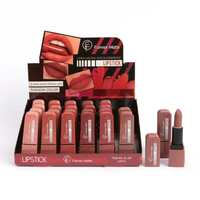 Serie Nude, Bajo MOQ, Buen Precio, Venta al por Mayor, 24 Unidades en Caja Exhibidora, Lápiz Labial de Colores Variados, Se Aceptan Pedidos OEM