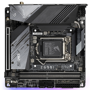 มาเธอร์บอร์ด Z590I AORUS พิเศษด้วยชิปเซ็ต <span class=keywords><strong>Intel</strong></span> <span class=keywords><strong>Z590</strong></span> Express รองรับซีพียูซีรีส์ <span class=keywords><strong>Intel</strong></span> Core รุ่น11TH/10th - Product Image 2