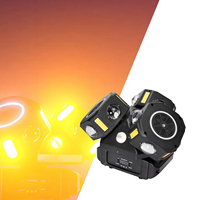 Projecteur de scène à double tête mobile Tiger 150W, faisceau LED RGBW, laser RGB, stroboscope, bande lumineuse pleine couleur, DMX512, activé par le son