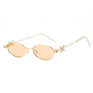 Gafas de Sol con Diamantes, Estilo Moderno, Protección UV400, Bloqueo de Luz <span class=keywords><strong>Azul</strong></span>, Cómodas, Montura Completa Pequeña, Unisex, Lentes de PC con Diseño de Puntos - Product Image 4