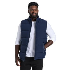Nuevo Diseño de Moda, Chaleco de Invierno con Logotipo Personalizado, Chaleco Acolchado con Cuello Alto para Hombre, Sin Mangas - Product Image 1