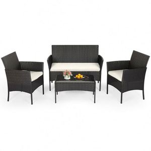 Ensemble de canapés de jardin de luxe, mobilier d'extérieur en rotin, canapé moderne avec dossier en panneaux de <span class=keywords><strong>canne</strong></span>, mobilier de patio - Product Image 5