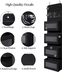 Organisateur de rangement suspendu en tissu PVC transparent pour fenêtre, porte, placard, cuisine, salon - Product Image 6