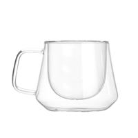 Mug à café moderne en verre à double paroi réutilisable de 200 ml, compatible micro-ondes et lave-vaisselle, pour le camping, la rentrée scolaire, nouveautés, bouteille d'eau