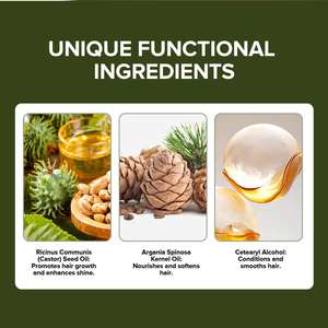 Crème coiffante bio à la noix de coco, beurre de karité et huile de ricin noire – Nourrissante, définissante, hydratante pour cheveux bouclés, activateur de boucles - Product Image 3