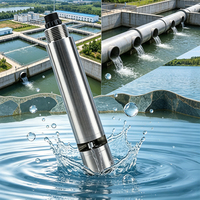Testeur de qualité de l'eau IoT LoRaWAN à distance, alimentation 12V DC avec brosse de nettoyage intégrée, adapté aux eaux usées
