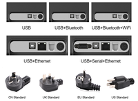 Imprimante thermique de bureau MHT-P80A OEM USB+LAN BT Wifi 80 mm avec SDK, imprimante de reçus et de tickets avec coupe automatique pour restaurant