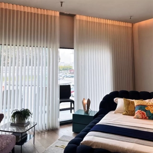 Persianas verticales tejidas de tela para el hogar, sala de estar, dormitorio, oficina, <span class=keywords><strong>comedor</strong></span>, múltiples métodos de control integrados de fábrica - Product Image 1