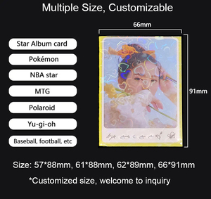 Capas Holográficas Protetoras de Cartões com Efeito Laser Brilhante, Capa Transparente para Jogos de Tabuleiro, Capa Protetora para Cartões KPOP YGO PKM - Product Image 4