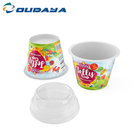 Boîte à bonbons en plastique PP double paroi écologique de 260 ml (8 oz) avec couvercle en dôme pour l'emballage de beurre de cacahuète