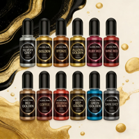 Pâte de pigment métallique pour résine époxy, colorant opaque haute concentration, poudre de mica pour l'art de la résine, bijoux et tables rivière