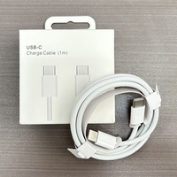 Cable de Carga Rápida PD de 60W, Trenzado, USB-C a USB-C, de 3 y 6 pies, para iPhone 14, 15, 16, 17, 18 Pro Max, Venta al Por Mayor