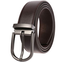 LY35-21786-3 OEM ODM Boucle de ceinture en métal personnalisée avec logo, ceinture en cuir pour homme, ceinture décontractée en cuir de vache véritable pour homme