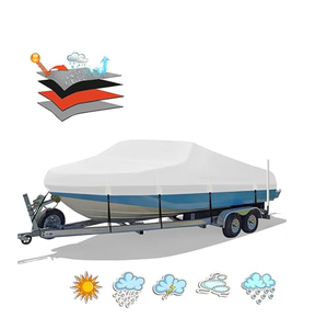 Cubierta de <span class=keywords><strong>barco</strong></span> personalizada 1200D de 14-18 pulgadas, cubierta de <span class=keywords><strong>barco</strong></span> universal protegida UV impermeable de alta calidad - Product Image 1