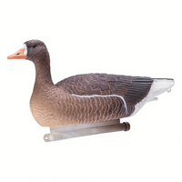 Señuelo de Caza de Ganso Completamente Flocado, Plegable, Flotante, Impermeable, Ligero, Modelo de Aves de Plástico Blando para Decoración Exterior